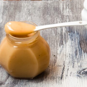 sweetened condensed in small jar.