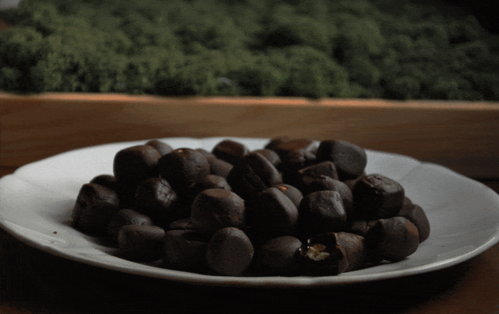 Classic brigadeiro served in a plate