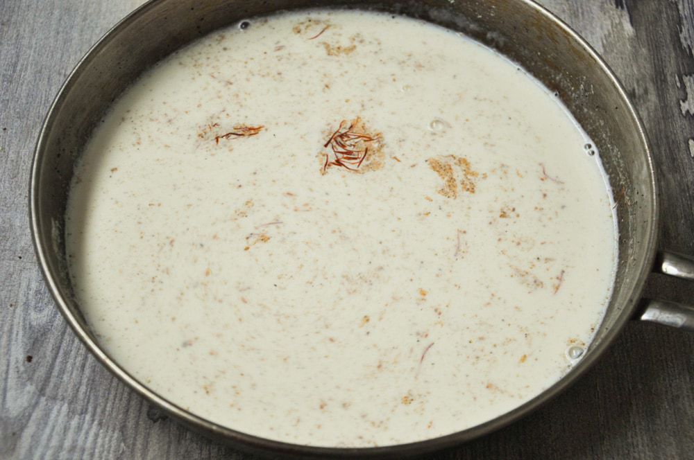 Boil Milk For shahi tukda.