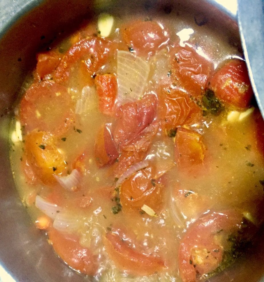 Boil tomatoes.