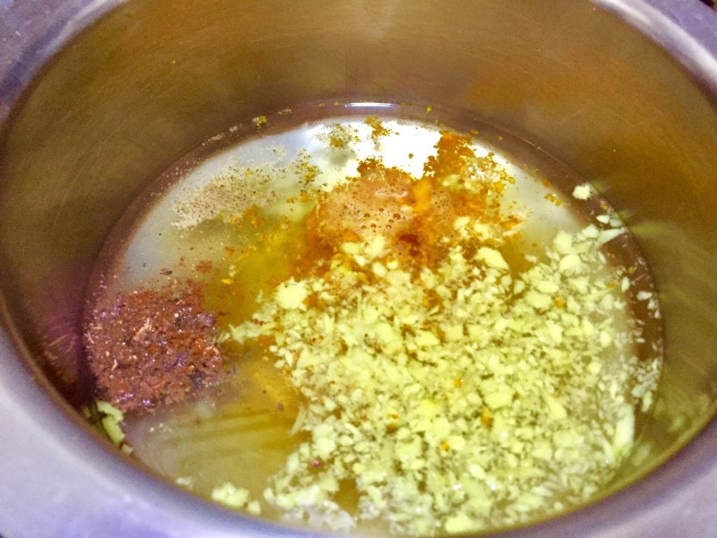 Add ginger turmeric and cinnamon.