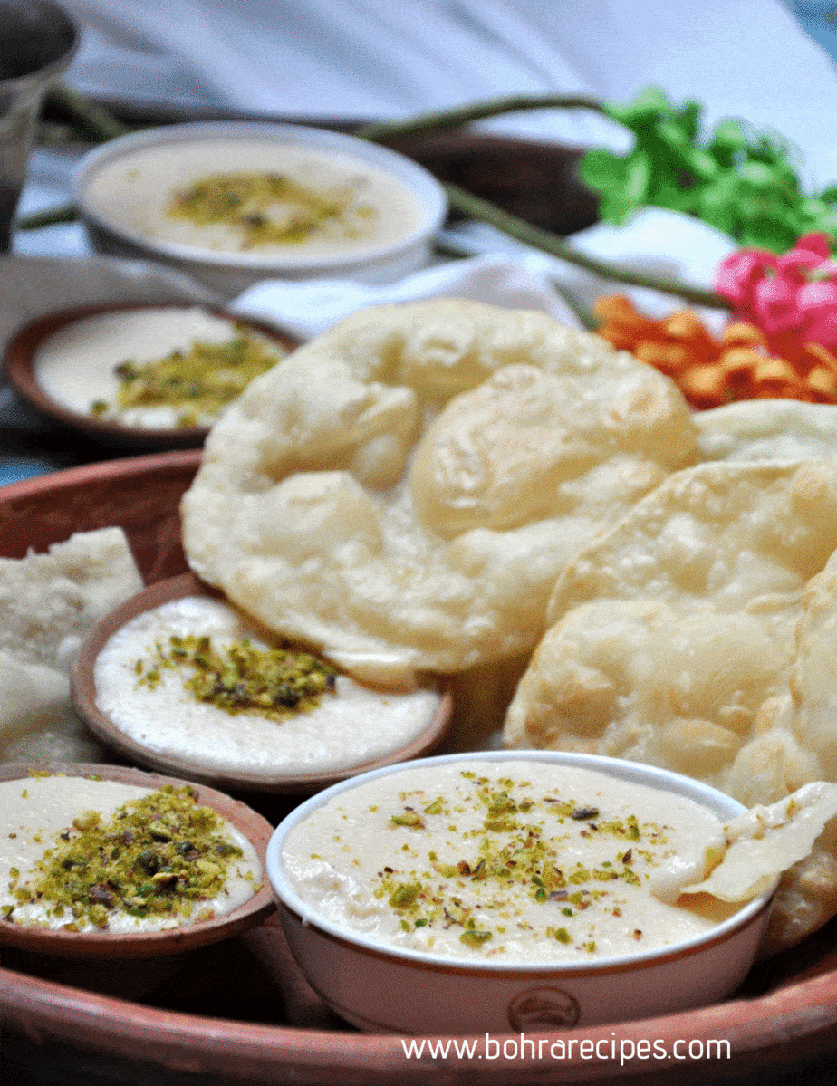 kheer puri cooked rice