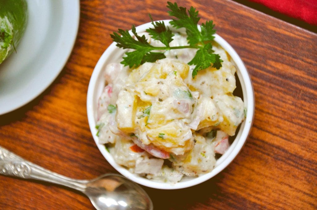 Potato salad with yogurt