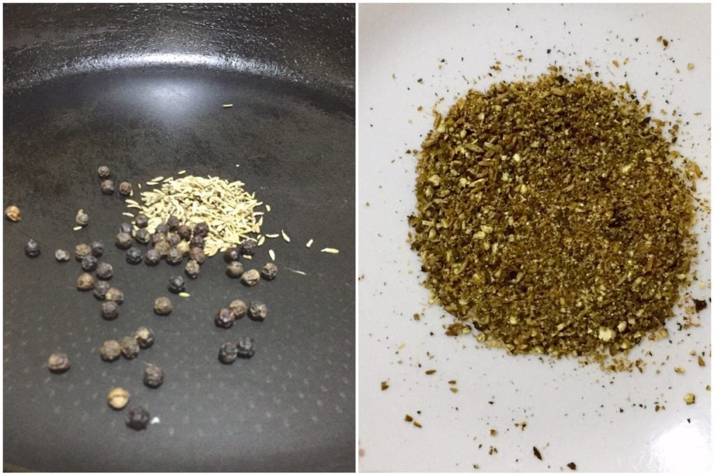 prepare spice mix for potato salad