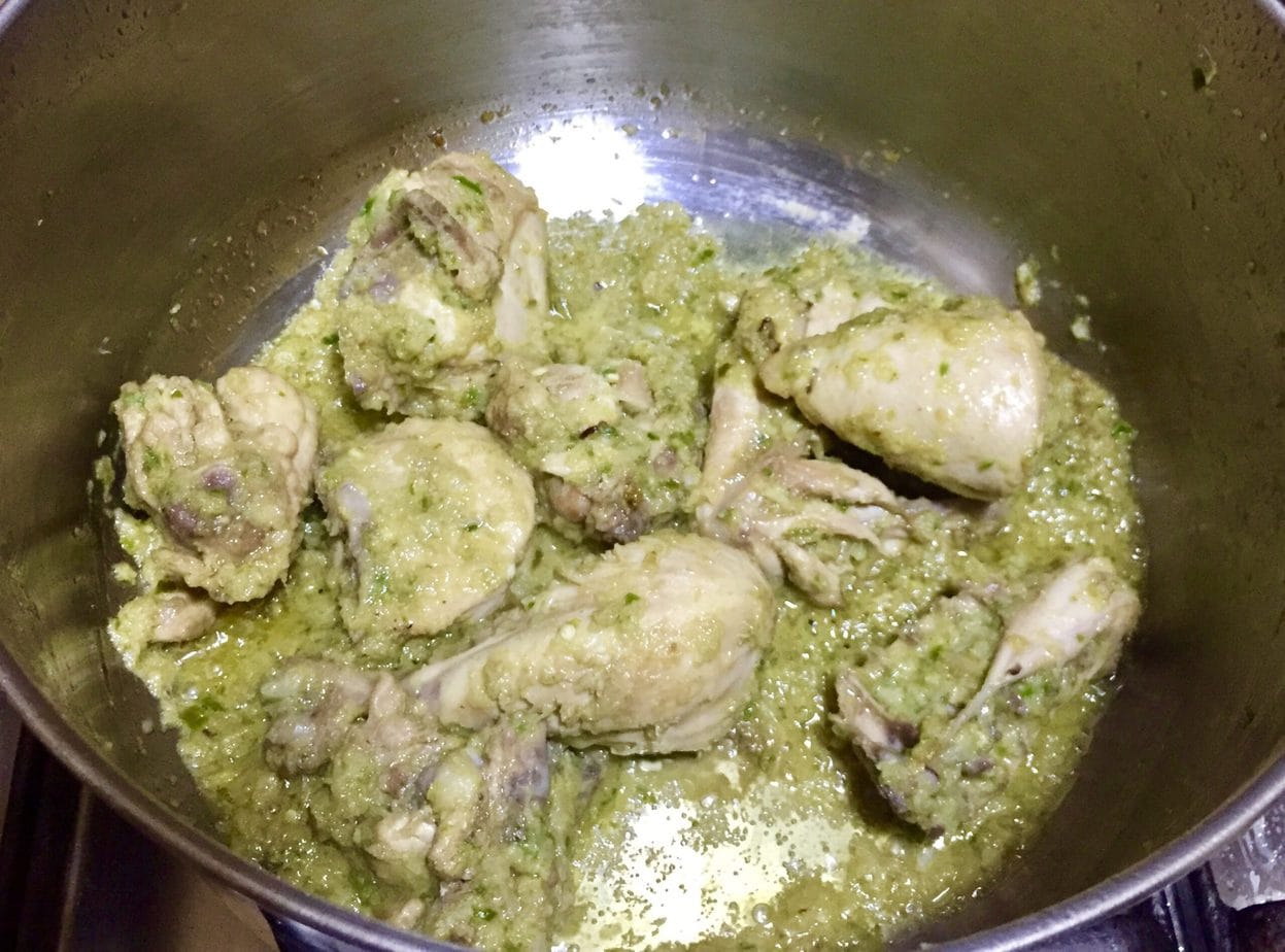 Green chicken