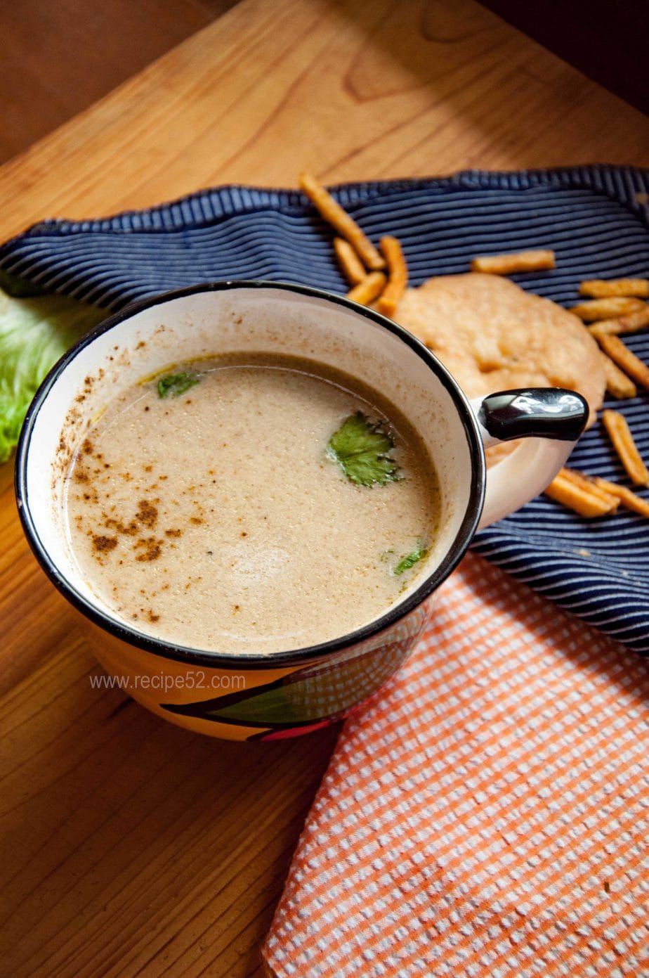 mushroom soup with chicken stock