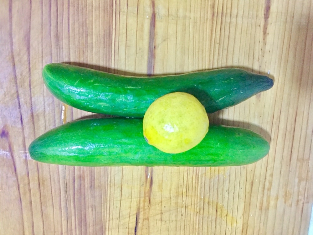 Cucumber and lemon