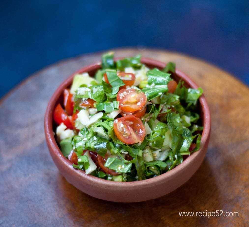 Cherry tomato Spinach Mozzarella cheese salad recipe