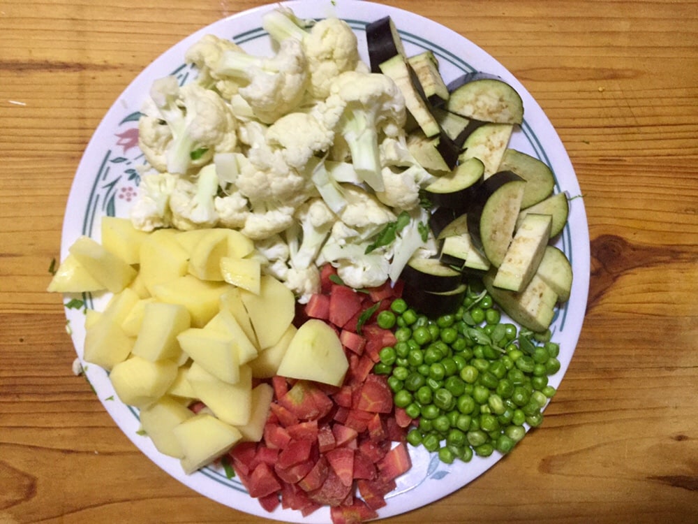 The veggies that i like to use in my curry.