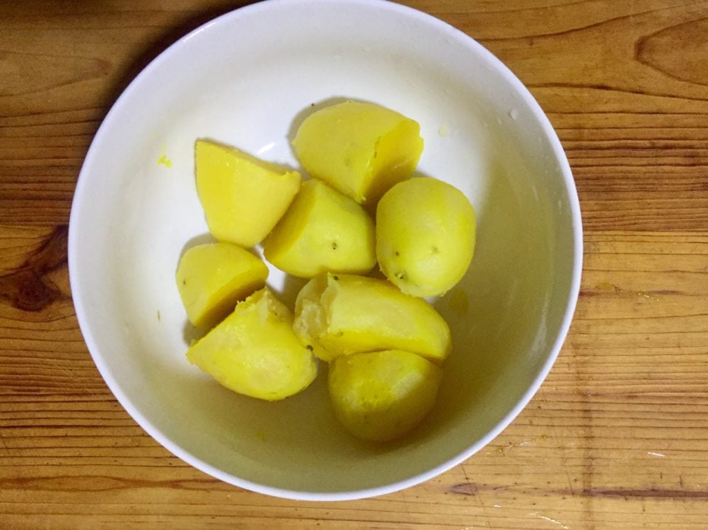 Boiled Potato in a bowl.