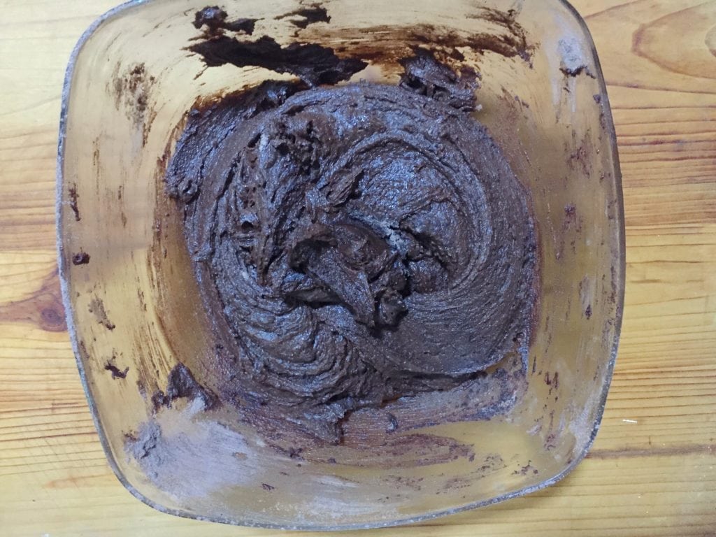 the double chocolate chip cookies dough is ready.