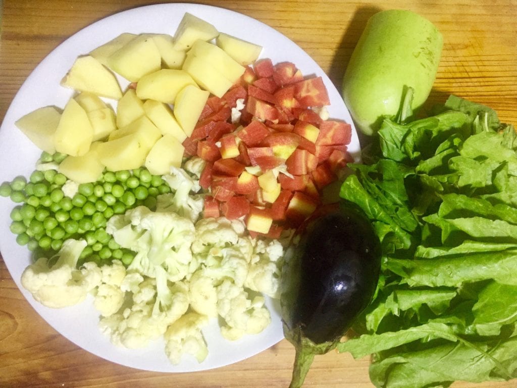 vegetables for biryani