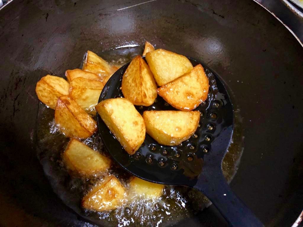 Fried Potatoes recipe Arabic Style with photos