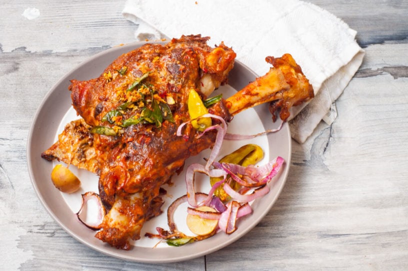 Mutton Leg Roast (Raan) - Recipe52.com