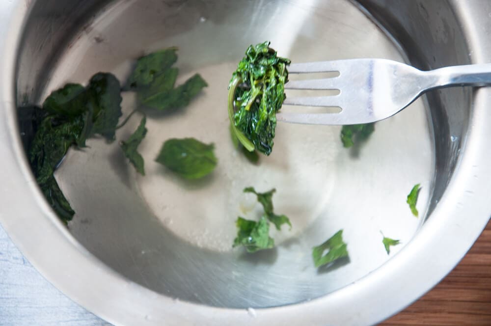 mint infused sugar syrup.