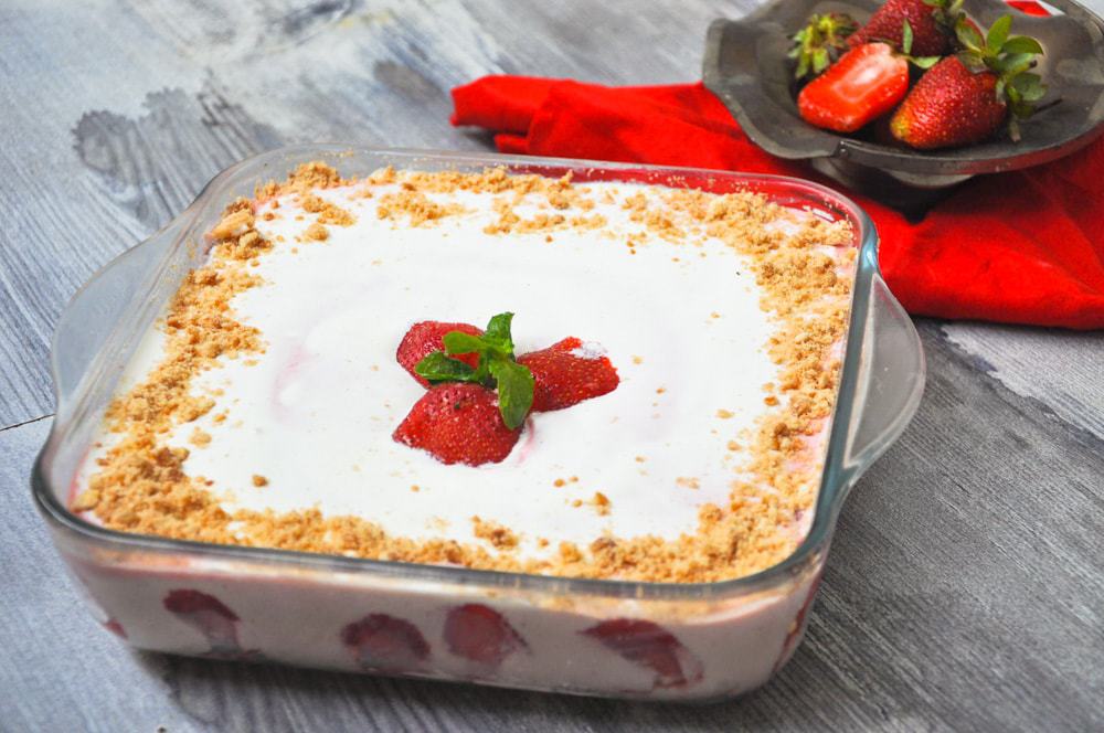 Strawberry Mousse with Jello |Cold Souffle | Recipe52.com