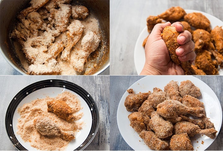 Steps to coat Bohra Fried Chicken