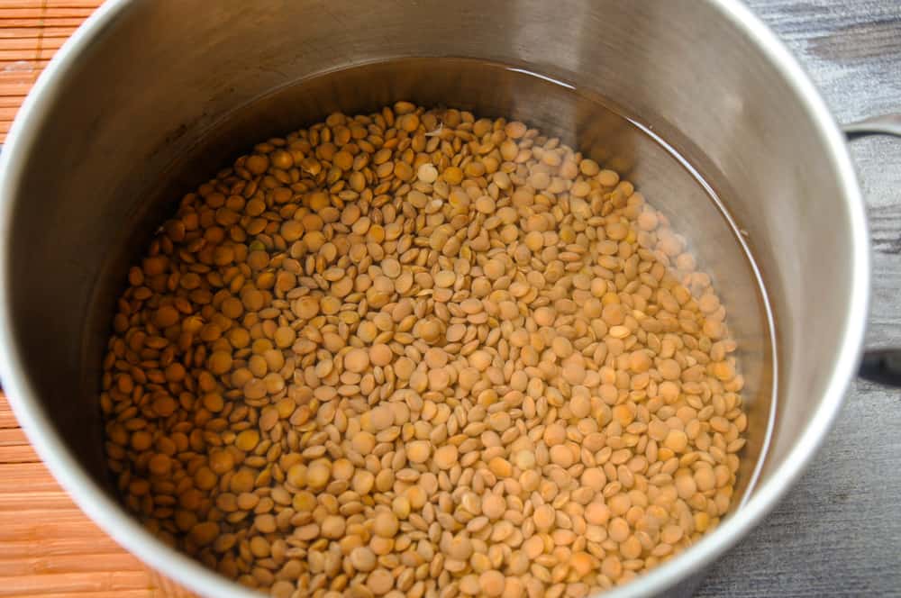 Soak whole Indian brown lentils.