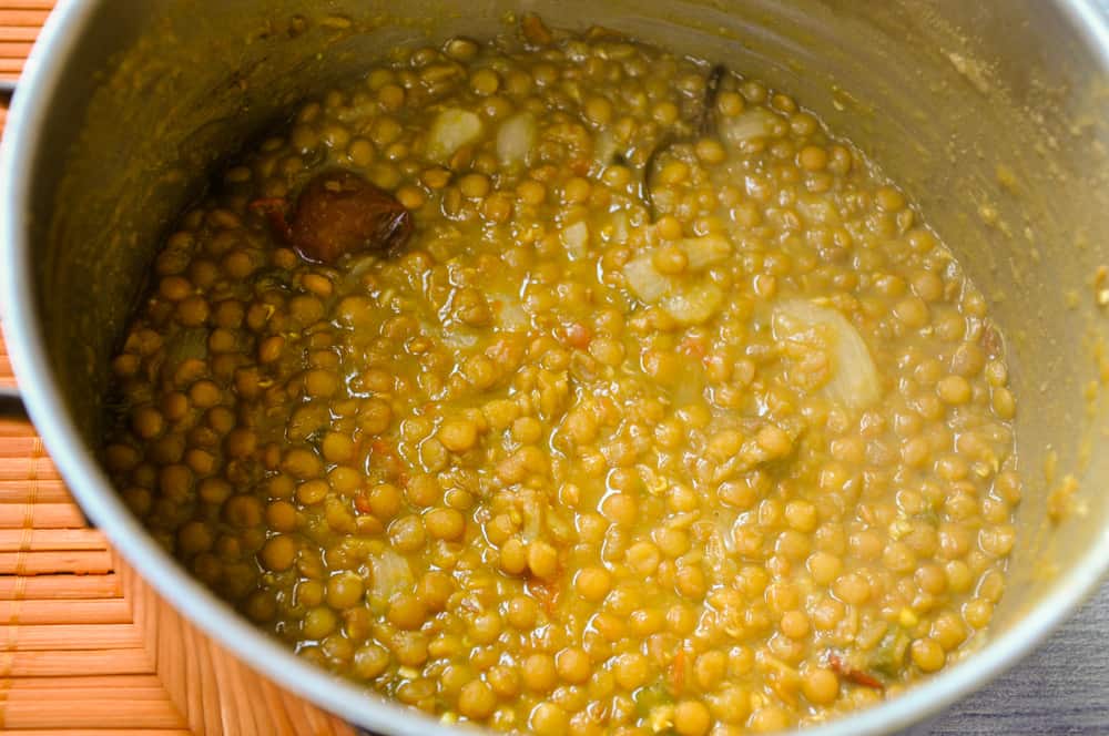 Dal is cooked.