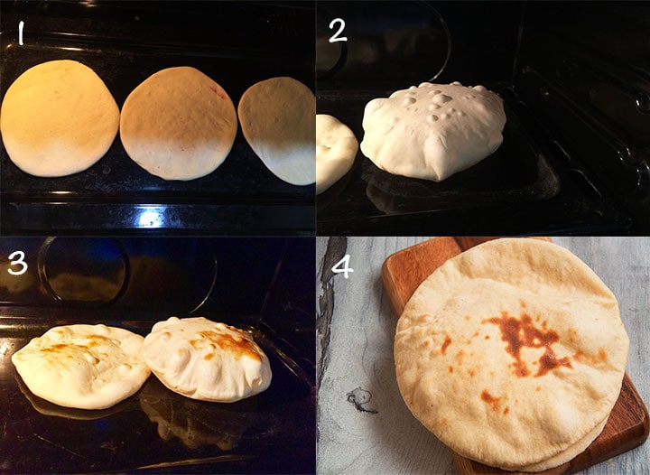 Steps to bake Pita bread in oven