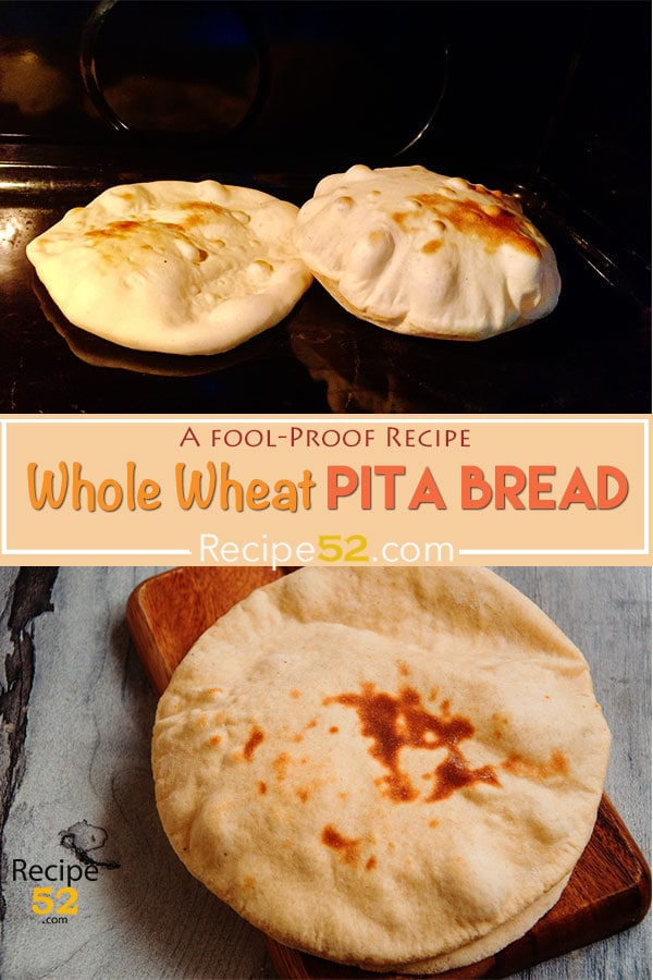 Simple, Fast And Deliciously Good Whole Wheat Pita Bread Recipe.