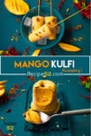 2 photos of mango kulfi combined.