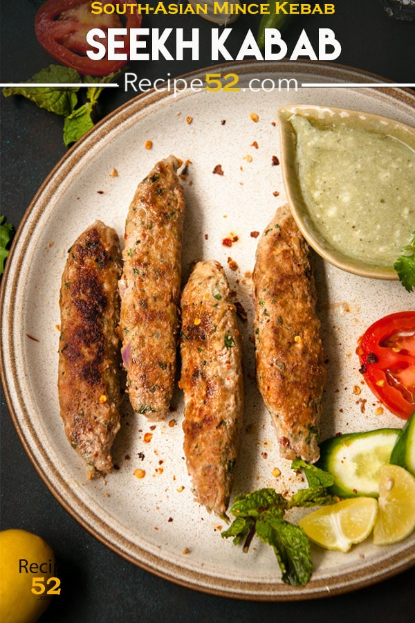 Seekh Kebab, Pakistani |Pan-fried or Baked - Recipe52.com