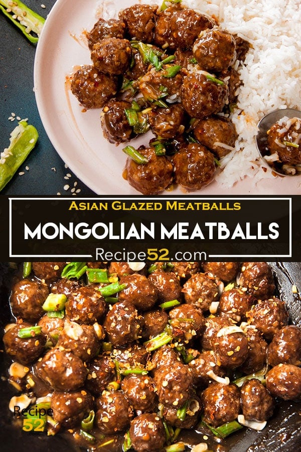 Mongolian Meatballs, Glazed Asian Meatballs - Recipe52.com