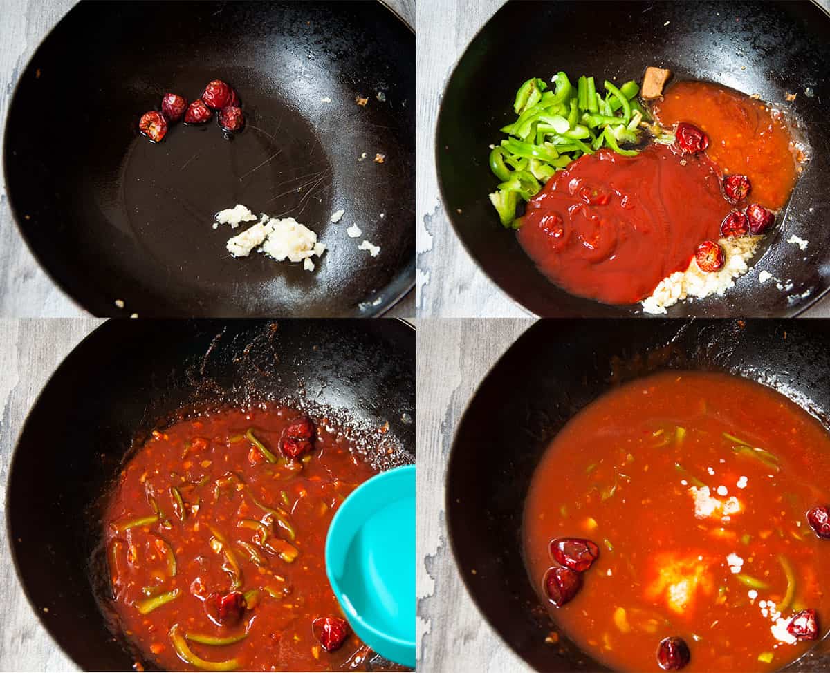 Steps to make sauce.