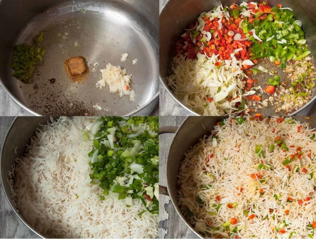 Steps to make seasoning for Indian Fried Rice.