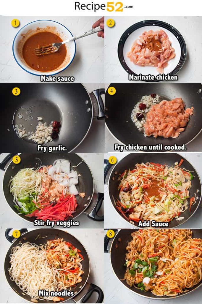 Steps to make indo chinese desi chowmein.