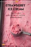 a scoop of strawberry ice cream over the ice cream tray.