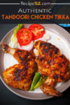 Tandoori Chicken Leg and Breast in a plate with fresh salads.