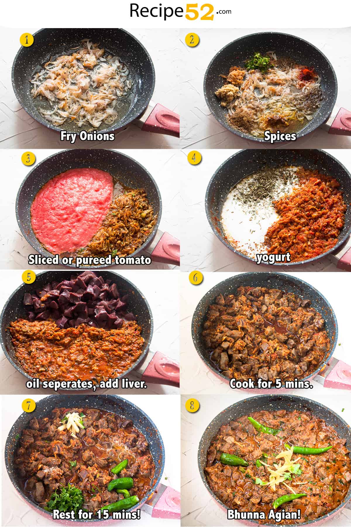 Steps to make liver masala.