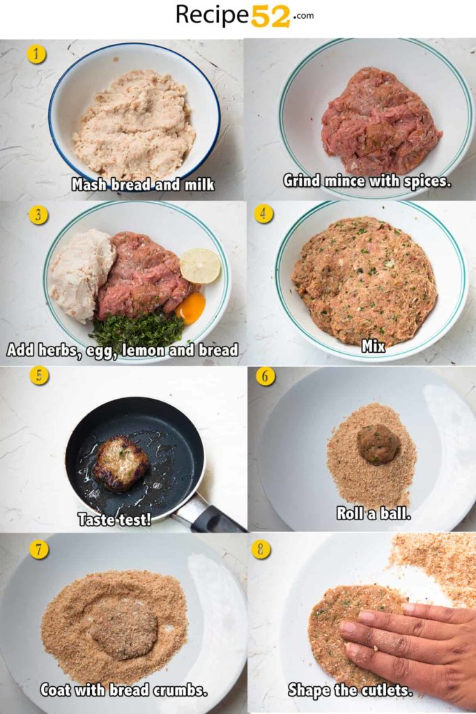 Step to make cutlets.