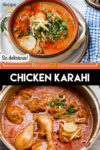 A collage of two nihari images