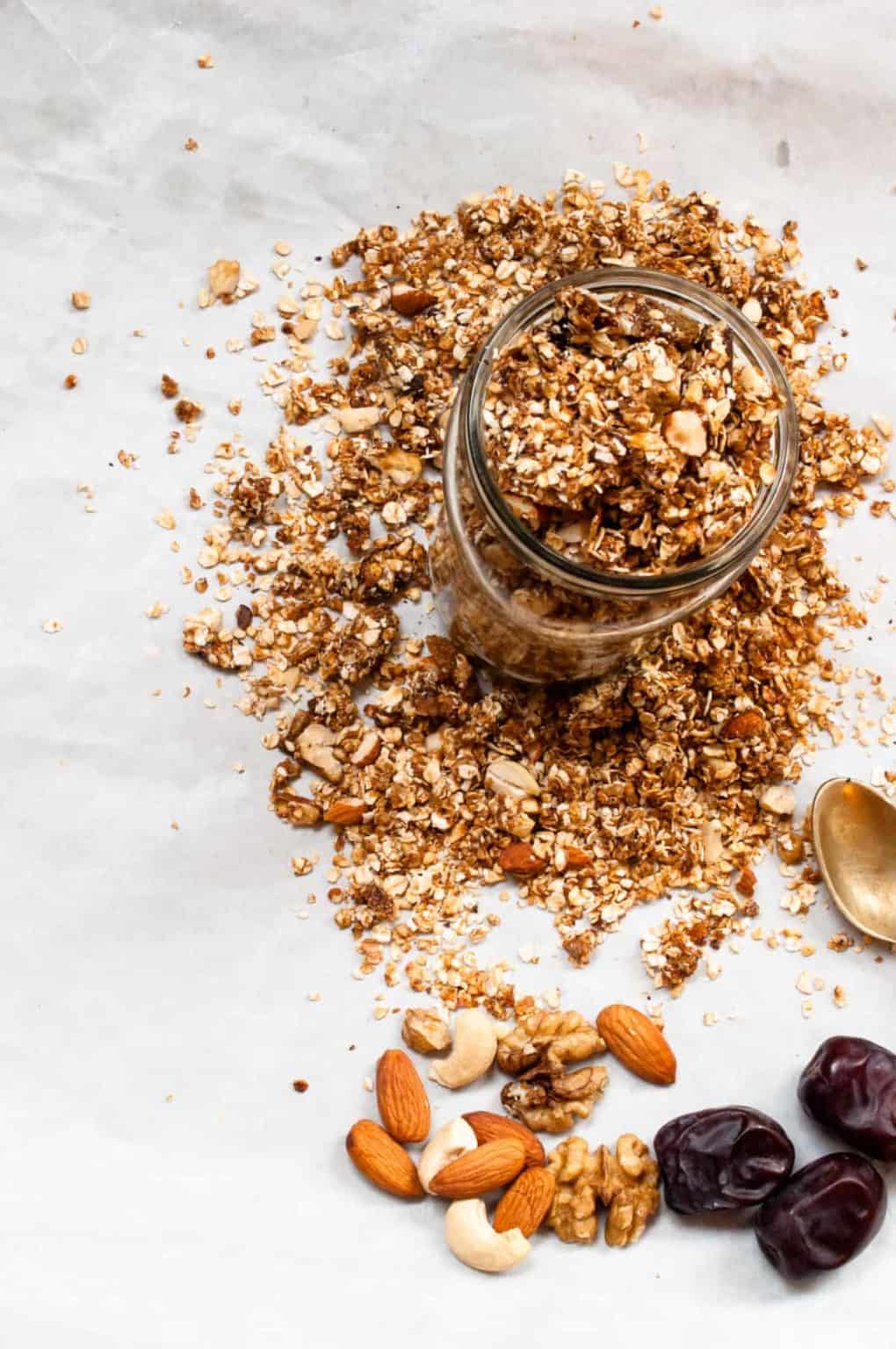 Stovetop Granola with Quick Oats & Dates