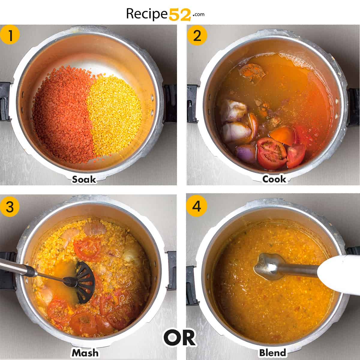 Steps to cook dal.