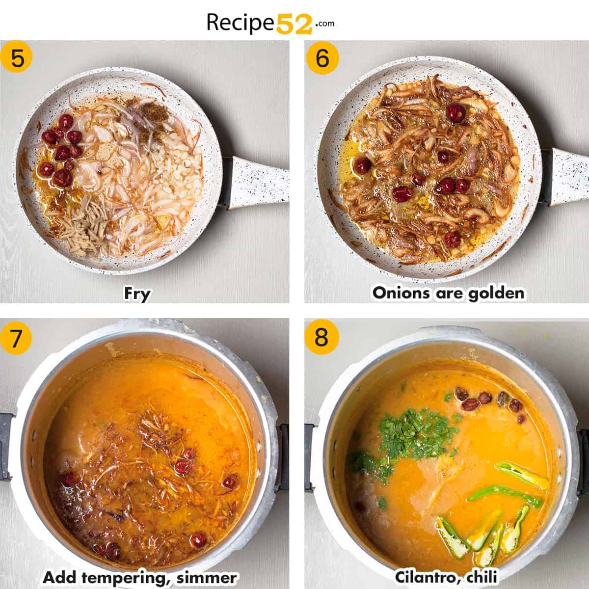 Steps to temper daal.