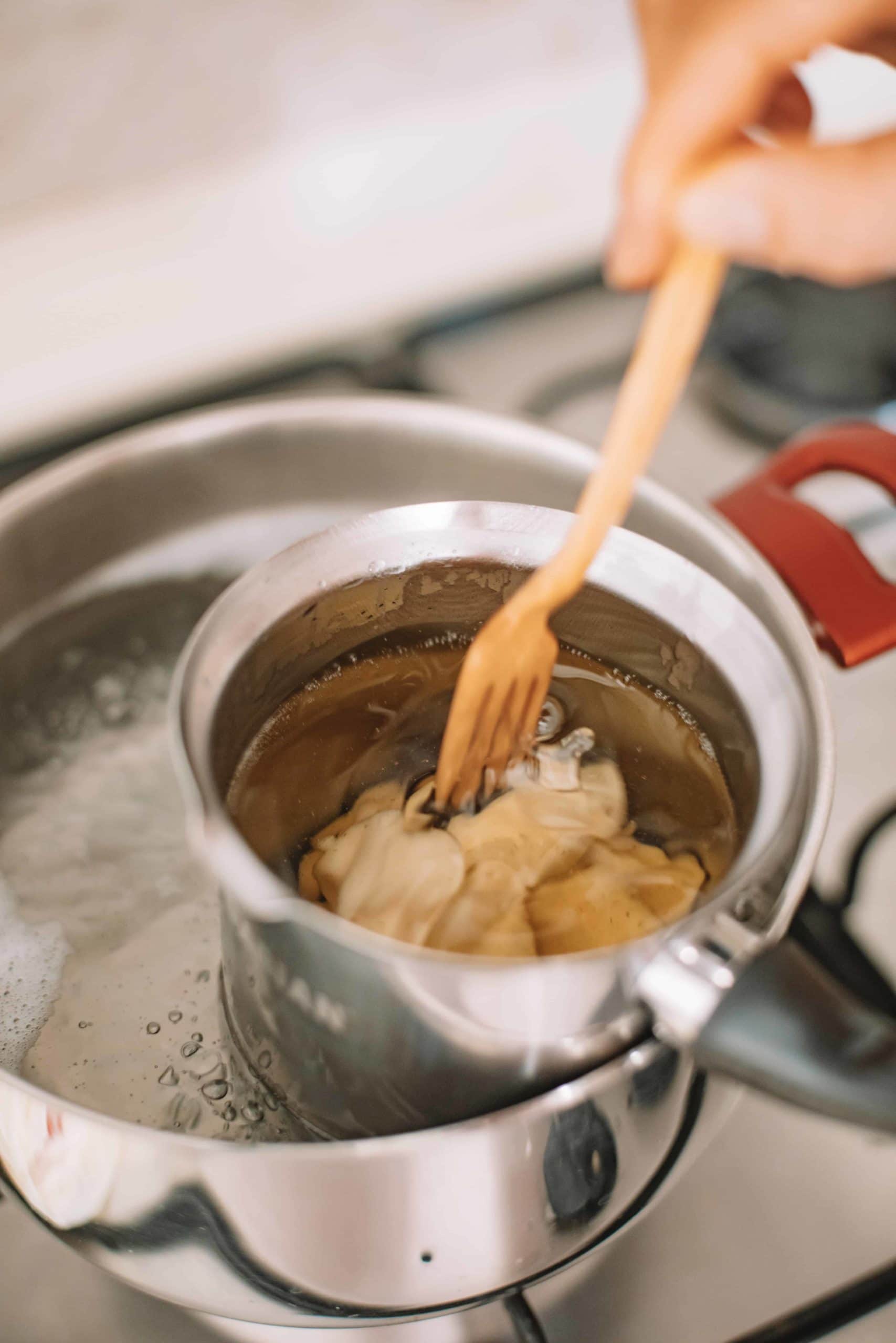 Bain Marie technique.