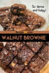 A collage of Walnut brownie.