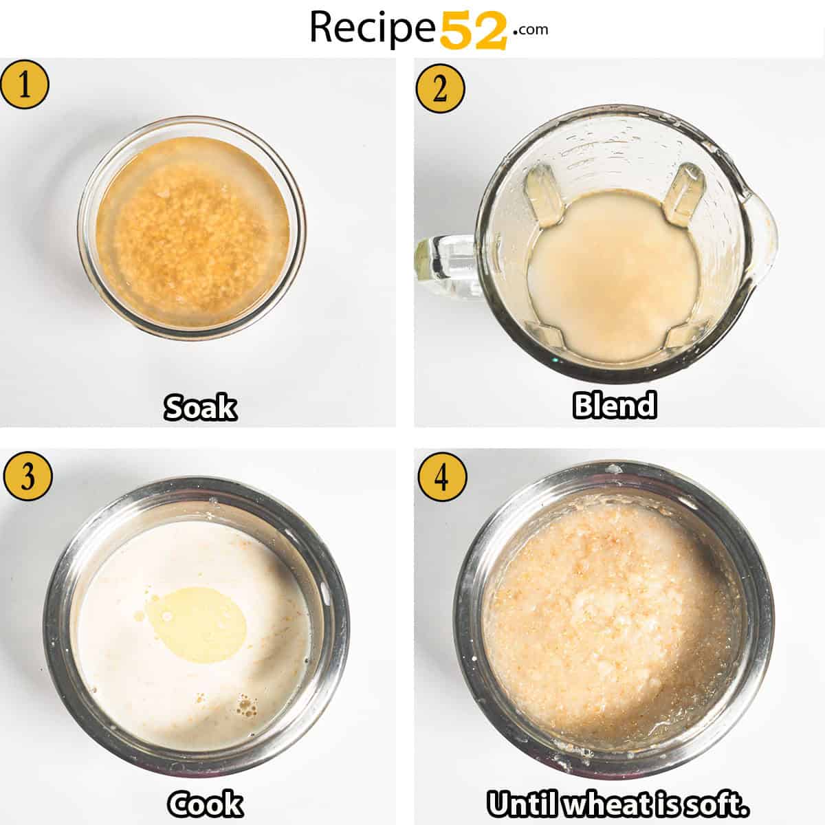 Step to prepare wheat for lachko