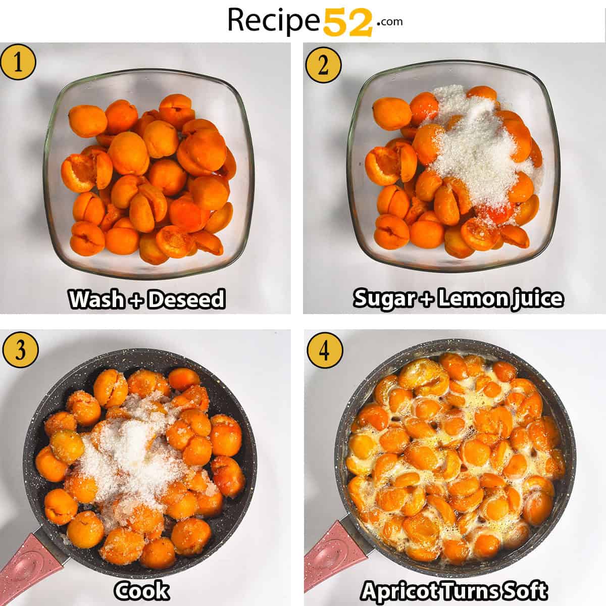Steps to make the jam.