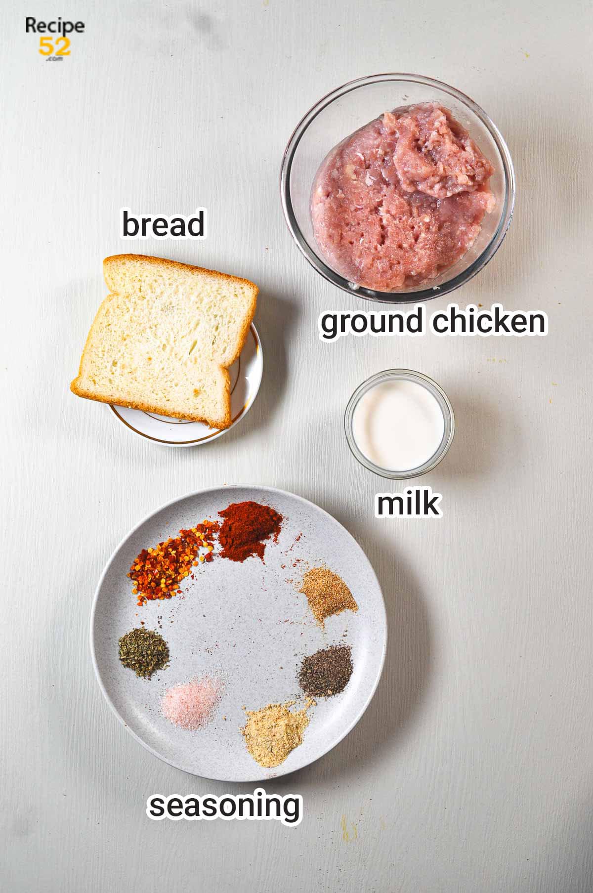 Photo of ingredients to make cheese nuggets.
